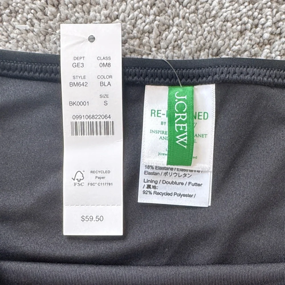 J. Crew Women's Classic Black Bikini Bottom - Picture 2 of 8